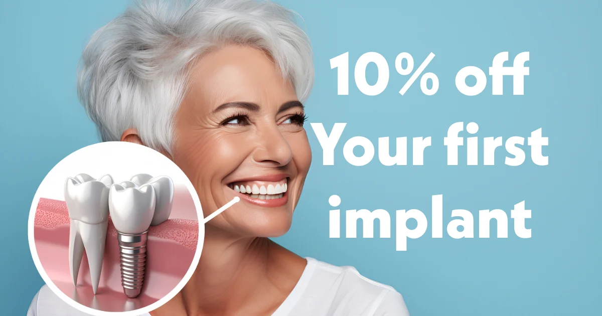 Dental implants 10% off
